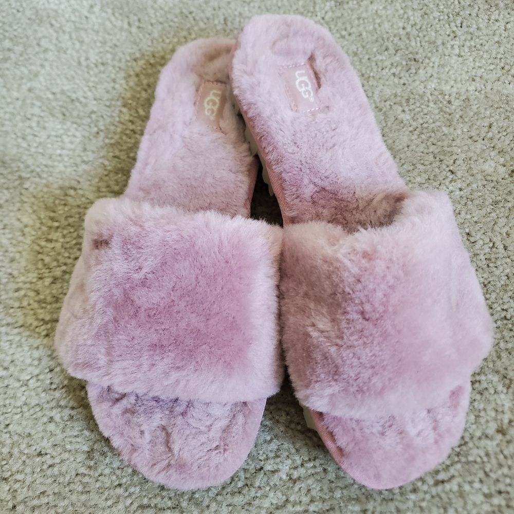 UGG Cozette Shearling Pink Slipper sz 8